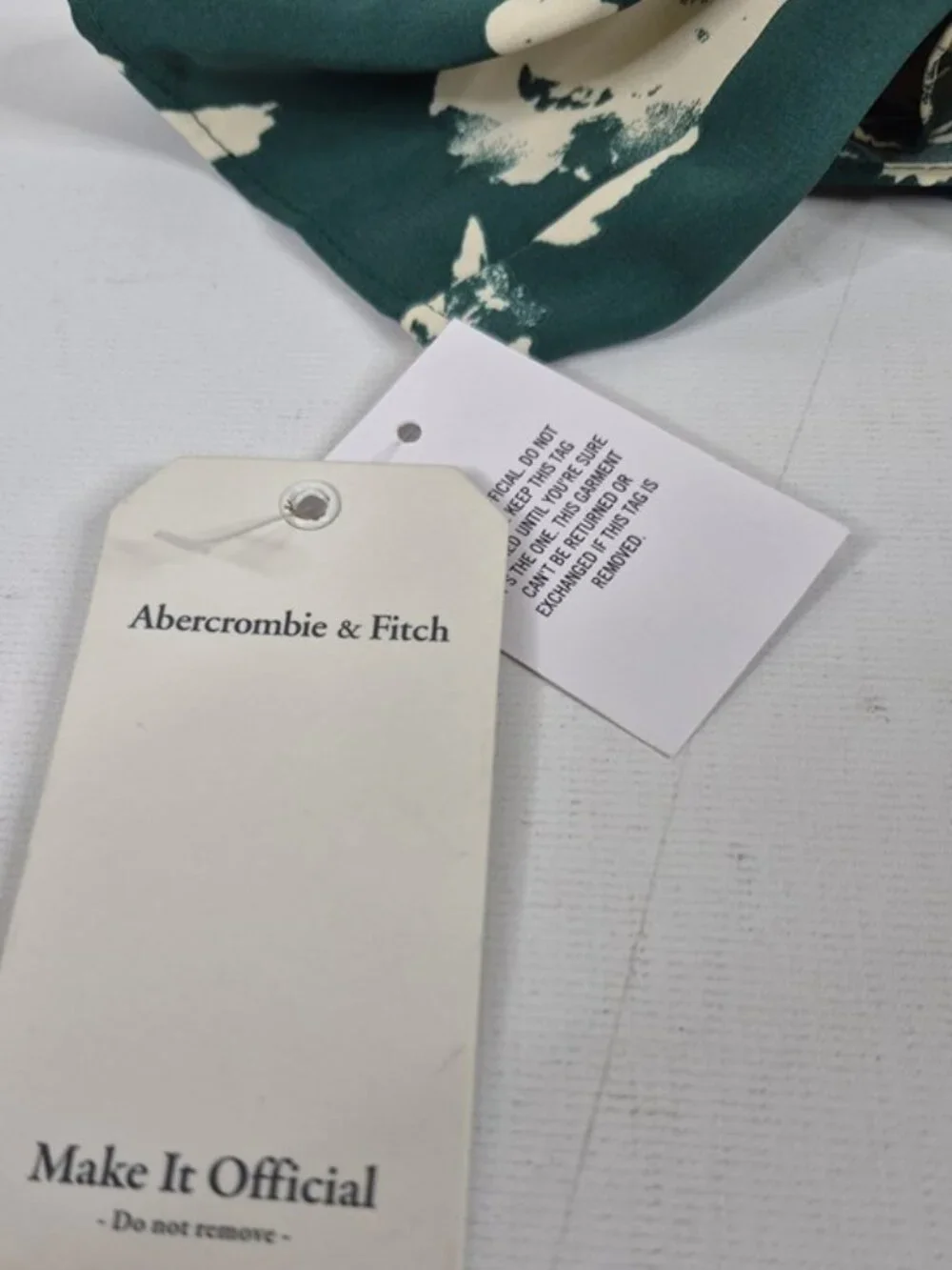 Abercrombie & Fitch Ruffle Tiered Maxi Dress Green Pattern Size S NWT $150
